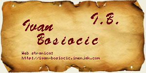 Ivan Bosiočić vizit kartica